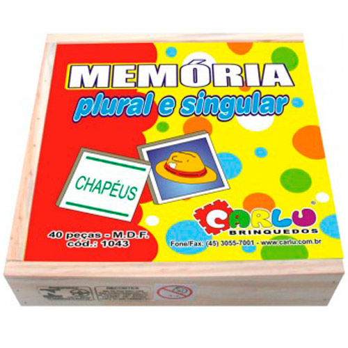 Jogo da Memória - Plural e Singular - Ciabrink - Kits e Gifts