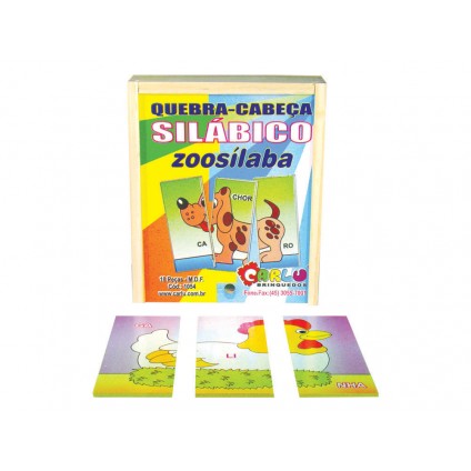 Quebra-cabeca silabico de Animais - JottPlay - Compre brinquedos educativos  online